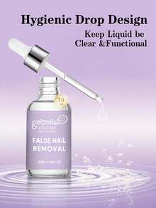 30毫升卸甲水 - 温和配方，适用于凝胶、亚克力和美甲贴纸，无损卸除，粉色瓶身带涂抹器，时尚设计，无香型 - 無色 - 查看 5