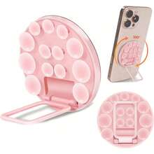 Soporte de teléfono con ventosa, accesorio de agarre de teléfono móvil de 5,5 cm (2,17 pulgadas) con fuerte adhesivo de succión, soporte de silicona para selfies y videos