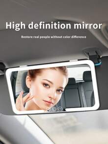 OBOVAY 可充电LED化妆镜，适用于汽车遮阳板，3种调光模式，触控操作，卧室装饰，旅行化妆镜，适用于轿车、卡车和SUV - 送给她的理想礼物，600mAh，圣诞礼物，车载化妆工具 - 彩色 - 查看 6