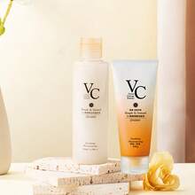 Vitamin C Toner + Vitamin C Moisturizer, Refreshing Hydrating & Nourishing Skin. Moisturizing Essence Toner, Nourishing Moisturizing Lotion, Moisturizes Skin - Orange - View 11