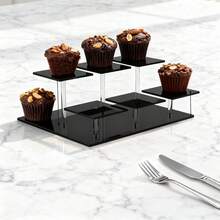 1 件亚克力蛋糕展示架、小雕像、香水、纸杯蛋糕展示架、优雅收藏品和化妆品收纳架、家居和商业展示架 - 彩色 - 查看 3