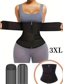 High Compression Waist Trainer Belt For Women – Local Delivery Workout Waist Cincher With Strong, Sweat Sauna Effect, Tummy Control & Back Support. Ideal For Running, Pilates, And Gym Training, Sizes 0XL-5XL Black - 黑色 - 查看 12