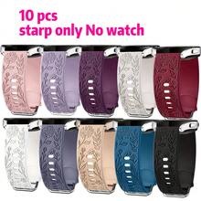10 Pack Band Compatible With Samsung Galaxy Watch 7 6 5 4 FE Band 40mm 44mm,Galaxy Watch 5 Pro 45mm/6 4 Classic 42mm 46mm 43mm 47mm/Active 2, 20mm Soft Silicone Sport Strap Women Men, Small