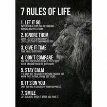 Motivational Quotes Success Canvas Poster Lion Mindset Is Everything Poster Wall Art Print Painting Office Living Room Decor - Multicolor - View 64
