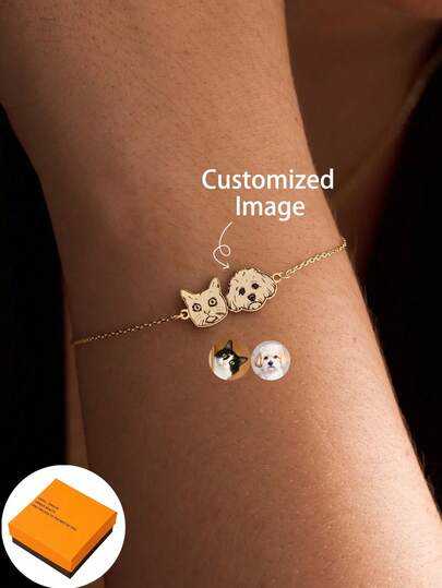 Personalized Pet Portrait Bracelets, Pet Commemorative Bracelets, Customized Pet Picture Jewelry, Pet Lost Bracelets, Dog And Cat Bracelets, And Gifts For Her Can Be Customized In A Simple Daily Style. The Products Include Gift Boxes, Valentine's Day Gifts, Birthday Gifts, Mother's Day Gifts, And Daily Gifts