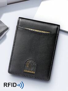 BATSIOE Carbon Fiber Texture/Flat Weave Men's Wallet US Dollar Clip RFID Blocking Multi-Card Slots Large Capacity Portable Billfold For Men Money Wallet Mini Wallet Purse Wallet Card Wallet