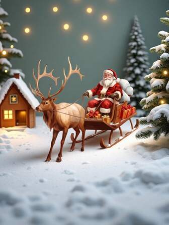 Juldekorationer Jultomten Ren Snöflinga Julgran Fönsterdekorationer Glasväggdekorationer Skyltfönsterdekorationer Hem Café Butik Dörrdekor Julfesttillbehör Högtidsdekorationer Gåvor Julstämningsdekoration