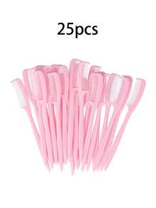 50pcs Eyelash Comb Eyebrow Eyelash Shaping Eyelash Comb Double Brush Cosmetic Tools Cosmetics, Used To Separate Eyelashes, Eliminate Mascara Lumps, Modify And Shape Eyebrows, Suitable For Eyebrows, Eyelashes, Bangs, Miscellaneous Hair, Latin Dance Hair Plastic Small Comb, Toy Comb, Disposable Comb, Suitable For Traveling, Going Out, And Combing Miscellaneous Hair And Eyebrows At Parties, Which Is Portable And Cheap.