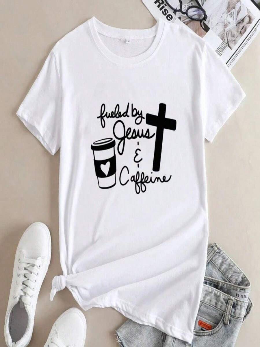 2025 Champion Tank Davis All Match American Fashion Brand Printed Men's And Women's Loose Summer Loose Short Sleeve T Shirt - 白色 - 查看 1