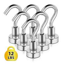 3 Peças Ganchos Magnéticos, Ímãs Fortes e Resistentes Tipo S para Pendurar, Churrasqueira, Cozinha, Garagem, Trabalho e Escritório, etc.