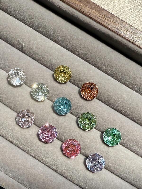 1 pieza Colgante/Anillo de Octágono de 10 mm con Corte de Rosa CZ, Manualidades de Joyería, Accesorios DIY, Adecuado para Discoteca, Playa, Joyería Sexy, Día de San Valentín, Carnaval, Regalo de Año Nuevo, Uso Diario