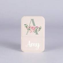 1 Spersonalizowane lusterko do makijażu, przenośne, modne lusterko do makijażu z kwiatowym wzorem, świeża kolorystyka, małe lusterko ze skóry PU, składane, lusterko podróżne, odpowiednie na prezent, niezbędne akcesoria podróżne, kosmetyki, odpowiednie do makijażu w podróży i w domu