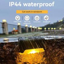 4 件装户外太阳能 LED 楼梯灯装饰氛围防水灯适用于楼梯花园别墅路径照明