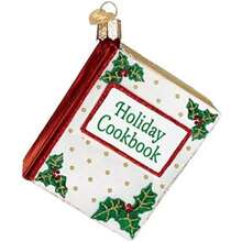 Old World Christmas Ornaments: Colección Chef's Adornos soplados de Vidrio para árbol de Navidad,(Libro de cocina de Navidad) - Tipo 6 - Ver 2