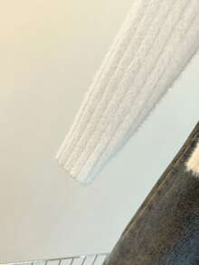 Suéter holgado de punto con aberturas laterales, adecuado para vacaciones, oficina, hogar, uso diario, otoño/invierno