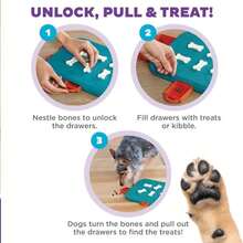 Outward Hound By Nina Ottosson Multipuzzle Level 4 Expert Dog Treat Puzzle For Enrichment, Blue - Màu B - Xem 3