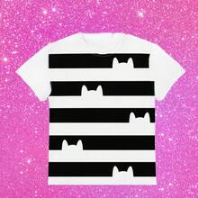 Young Girls Blouses - 黑與白 - 查看 4