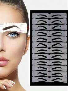 12pcs Reusable Eyebrow Template Eyebrow DIY Eyebrow Trimmer Novice Quick Eyebrow Trimming Tool Portable Makeup Accessories Bedroom Travel Essentials Cheap Make Up Set For Women Eyebrow Shaping Kit,Eyebrow Stencil,Laminated Eyebrows,Eyebrow Shaping Tools,Cheap,Stocking Stuffers,Makeup,Makeup Tools,Cheap Stuff,Gifts,Gifts For Women,Christmas Gifts - Clear - View 10