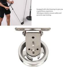 RiToEasysports Rueda de Polea de, Rueda de Tracción de Rotación Silenciosa de Acero Inoxidable para Sistema de Polea Que Levanta Equipos de Gimnasio - Aluminio - Ver 7