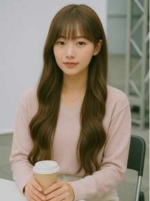 Natural And Beautiful Straight And Soft Curls / Bangs Create A Slimming Effect. Perfect For Korean And Japanese Styles. 65cm / Natural Brown / Smooth, Subtle Shine, And A Natural Finish / Perfect For Everyday Use, Cosplay, Events, And Photography. Lightweight And Breathable Net Cap For Comfort. Natural Flow And Volume Create A Natural Look.