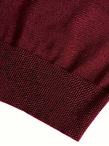 GRDR كنزة صوفية بياقة عالية جديدة لموسم الخريف/الشتاء، ملابس علوية محبوك كاجوال للارتداء اليومي - عنابي اللون - مشاهدة 8