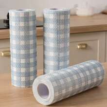 一次性强力去污可重复使用厨房纸巾、厨房清洁抹布、松软抹布、吸水纸巾、干湿两用、油腻洗碗纸巾、厨房用品、圣诞派对用品（图案随机） - 彩色 - 查看 6