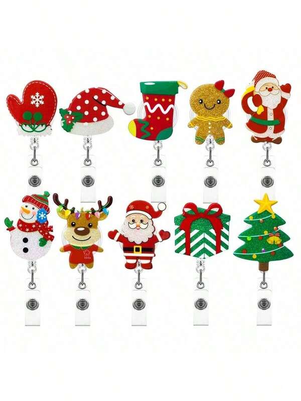 1 pieza Muñeco de nieve acrílico navideño con glitter dorado en forma de cebolla, calcetines, guantes, clip retráctil giratorio de clip fácil, ¡un gran regalo de Navidad para amigos y familiares!