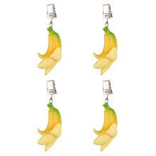 Home Set Of 4 Resin Banana Tablecloth Weights Clips Handicraft Banana Tablecloth Clamps Pack Of 4{"Color_name":"Banana"} - Multiwarna15 - View 4