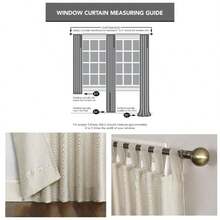 Panel de Cortina Superior, Nmero Trevor Tab, Beige - 1 + Beige crudo + 101An x 160Al cm (1 Paneles) - Ver 1