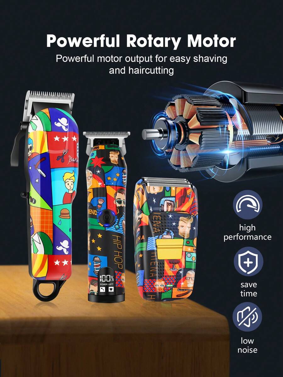 HIENA Halloween Limited Edition|Portable 3 Pieceshair Clipper Multifunctional Trimming Haircut/Shaving/Sideburns/Beard