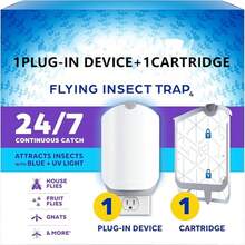 Insect Repellent And Mosquito Killing, Flying Insect Traps, Fly Traps To Capture Houseflies, Fruit Flies, And Mosquitoes, 1 Plug-In Base+1 Ink Cartridge