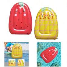 Flotador inflable con diseño de dibujos animados, estera flotante plegable, tabla de flotación para ocio, diversión en el agua, playa y fiestas de verano