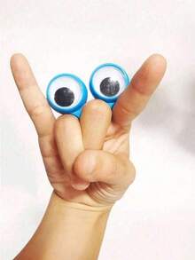 1/5/10个装带眼睛的手指偶，手指偶玩具，趣味手指眼玩具，可爱青蛙手指偶，手指舞派对玩具，万圣节手指活动眼球戒指，各种创意手指眼偶，派对DIY手工活动眼球手指偶 - 非常适合营造派对氛围、制作活动眼球手指偶和创意互动游戏 - 彩色 - 查看 5