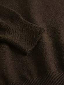 Áo len cổ cao màu trơn GRDR dành cho nam, thích hợp mặc hàng ngày, mùa thu/đông. - màu nâu - Xem 6