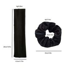 Einfarbiges minimalistisches Stirnband mit Kombination aus großem Darm-Stirnband, hochdehnbares Laufstirnband für Sport, Yoga-Haaraccessoire 1 Set warme Haarbänder Frauen Bandanas