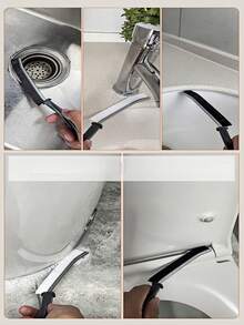 Multi-Functional Crevice Cleaning Brush, Suitable For Cleaning Small Gaps, Bathrooms, Kitchens, Window Cracks, Grooves, Dust, Tiles, Crevices, Hanging Bathroom Crevice Brush, Hard Bristle Brush - Multicolor - View 9