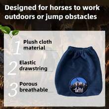 2pcs New Reinforced Sewing Heavy-Duty Plush Stirrup Bag - Secure Storage For Equestrian Gear, Durable Protective Horse Tack Organizer