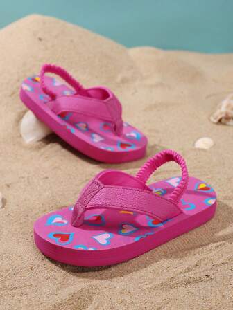 1 双婴儿夏季防滑卡通动物 EVA 沙滩户外拖鞋，时尚轻便人字拖