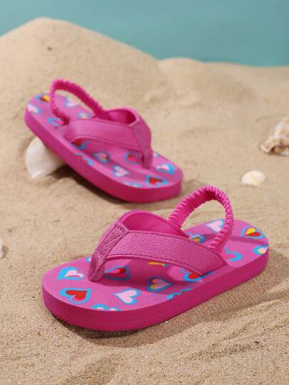 1 双婴儿夏季防滑卡通动物 EVA 沙滩户外拖鞋，时尚轻便人字拖