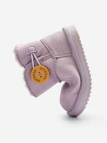 Balabala 2025款儿童中筒雪地靴，加厚保暖内衬冬季鞋，男女童款 - 紫色調 - 查看 6