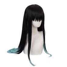 Anime Cosplay Wig, Long And Short Synthetic Hair, Suitable For Halloween Costume Parties, With Free Wig Cap - Màu xanh ombre - Xem 5