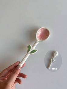 300ml 复古做旧浮雕郁金香咖啡杯碟套装，活性釉花卉陶瓷杯，适合下午茶、早餐杯、牛奶杯、拿铁艺术杯、礼物 - 彩色 - 查看 5