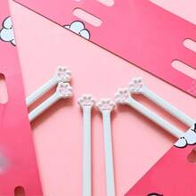 1Pair Cat Paw Chopsticks Cute Pink Paw, Reusable Non-Slip Chopsticks Cooking Tools, Lightweight Food Clip Gift For Cat Lovers