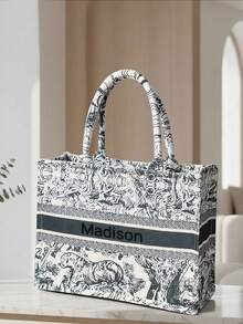 Customizable Gift Cards Available. This Large-Capacity Summer Beach Bag Features A Portable, Elegant, And Minimalist Design, Suitable For Business Casual, Office, Commuting, And Special Occasions. Perfectly Suited For Teenagers, University Students, Young Professionals, And Working Women. An Ideal Choice For Work, Teacher's Day Gifts, Everyday Use, And Professional Settings. - Multicolor - View 5