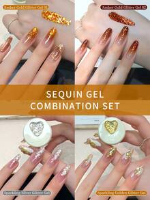 annies Sơn móng tay dạng gel nhũ lấp lánh 4 màu, hiệu ứng bùng nổ, sơn gel nghệ thuật móng tay UV lấp lánh, dễ tẩy rửa. - Nhiều màu - Xem 10