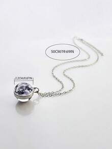 1 Stück Mars & Erde Anhänger Halskette, einzigartiges Geschenkidee für Frauen, Paare, Freunde und Familie