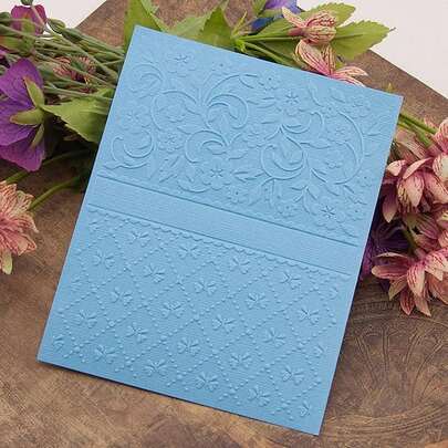 3D Plastic Embossing Folder Template Bow&Small Flowers Texture 4.7x5.91 Inch For Card Making DIY Scrapbooking Paper Crafting Handmade Crafts Scrapbooking Arts Supplies Scrapbook Decor