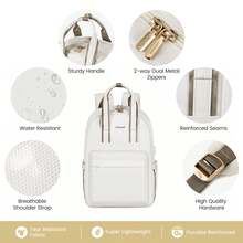 Laptop Backpack For Women, 17 Inch Travel Laptop Bag, Waterproof Computer Backpack Purse For Work Teacher Nurse, Durable Casual Daypack - Hanyu White - View 4