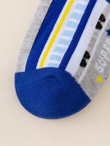 3/6/9 Pairs Baby/Toddler Socks, Car/Dinosaur/Cartoon Pattern Decor, Classic Minimalist Design, Breathable Comfortable Soft Skin-Friendly Fashion Versatile Socks, Suitable For Daily Life, Holidays, Back To School, Outdoor Play, Casual Wear, Random Color & Style