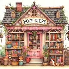 1 套 5D 钻石画套装，[30*30cm/11.8*11.8in][40*40cm/15.7*15.7in] 彩色书店图案，适合成人初学者 DIY 马赛克钻石画，全钻手工钻石画，可装饰客厅、卧室、办公室墙壁，是送给朋友和家人的绝佳礼物。 - 彩色 - 查看 7